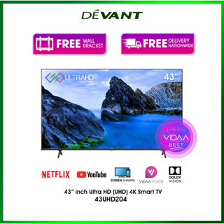 DEVANT 43UHD204 43 inch Ultra HD (UHD) 4K Smart TV - Netflix, Youtube and FREE Wall Bracket