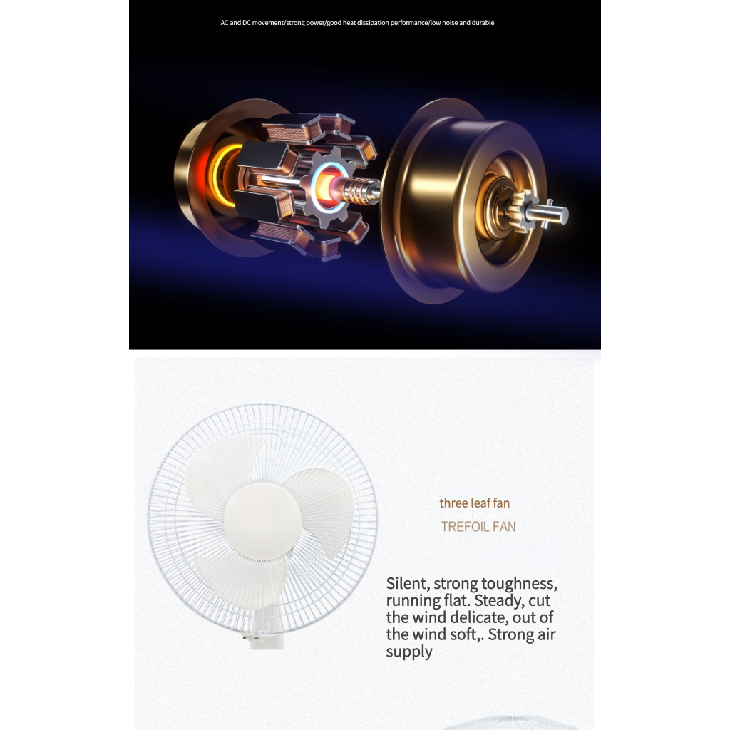 Solar fan 12-14-16 inch desktop fan (with two LED bulbs), outdoor camping home fan, solar charging dual-purpose fan, USB charging fan, high-power energy-saving fan, high endurance multifunctional electric fan Long standby silent air circulation machine - Image 8