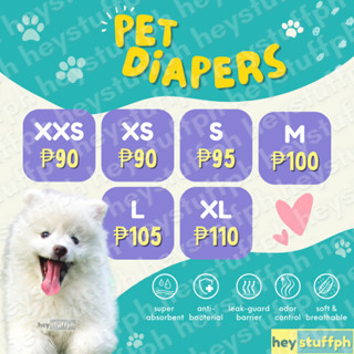 Pet Diaper Dog Diaper Male Dog Female Dog Belly Wrap Full Wrap (10/12 pcs per pack)