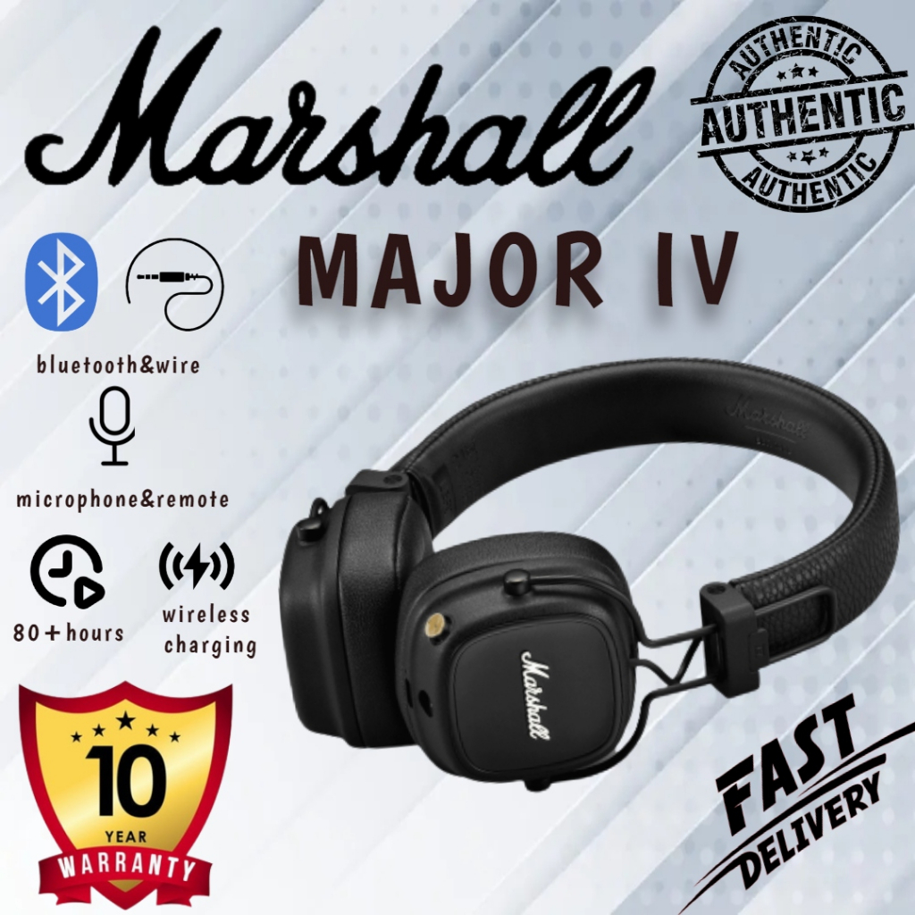 最新入荷 tc Marshall MAJOR Ⅳ ブラック bluetooth aaramrodrigues.com.br