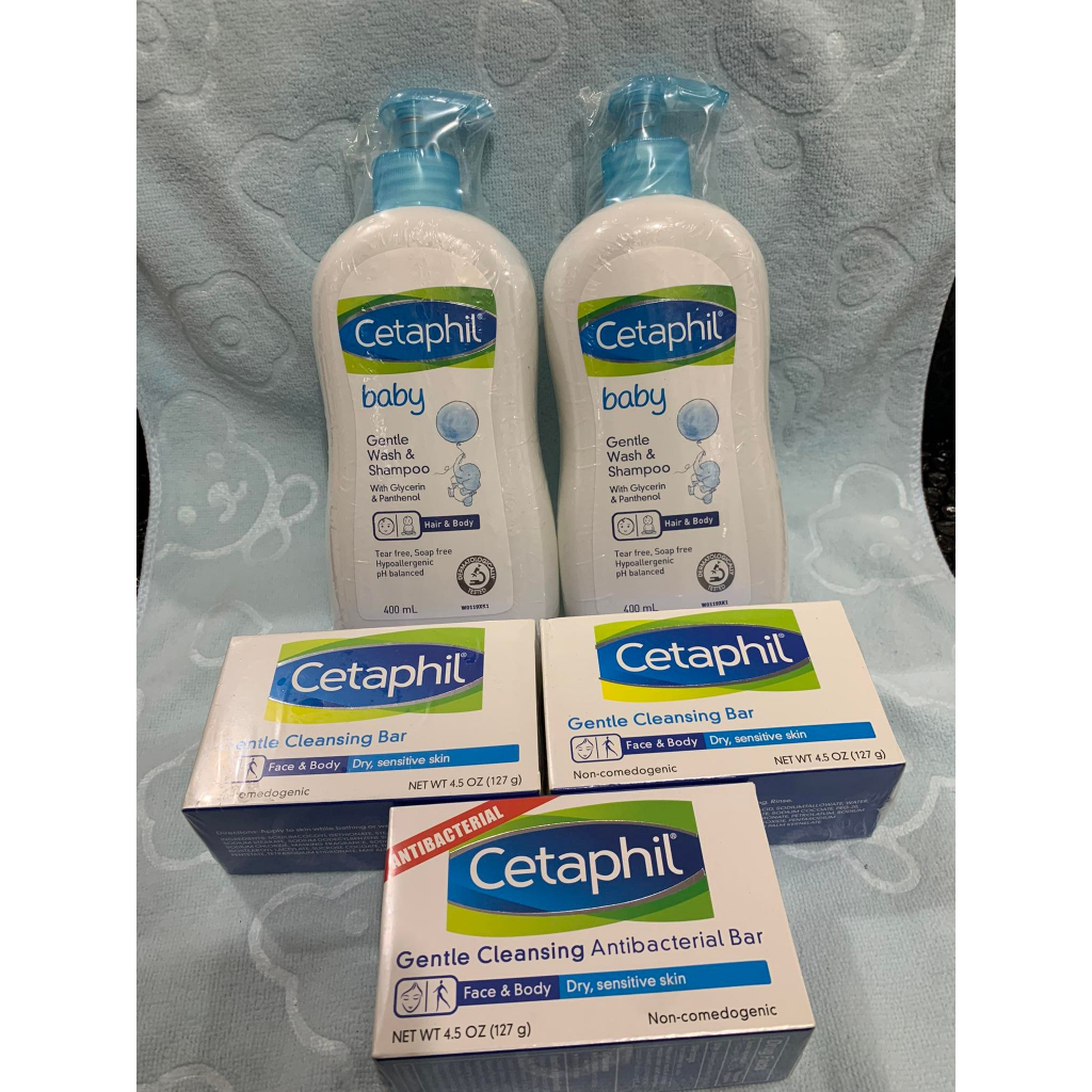 Cetaphil bundle set(3 soap 2 ceta.baby wash&shmpoo 399ml)