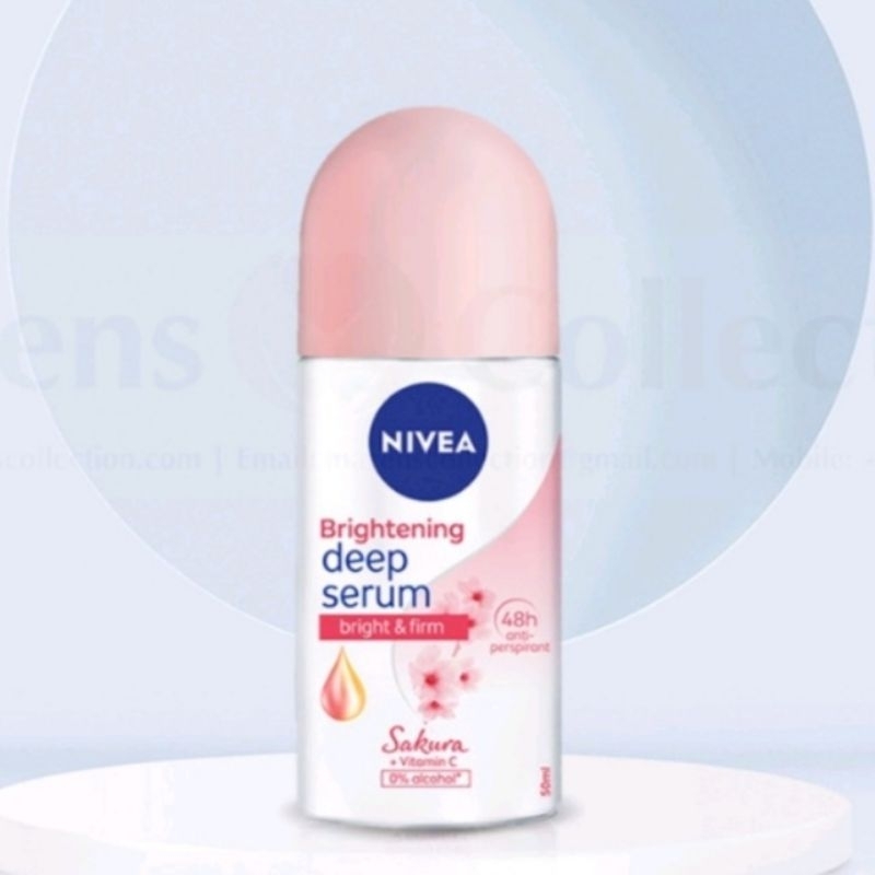NIVEA Deodorant Roll On Anti Perspirant Brightening Deep Serum Bright Firm Sakura Vitamin C Deo 50ml