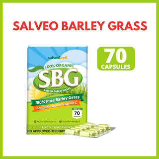 SALVEO BARLEY GRASS 70 Capsules 500mg Pure and Organic