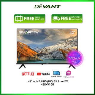 DEVANT 43EXV100 43 inch Full HD (FHD) 2K Smart TV - Netflix, YouTube, FREE Wall Bracket