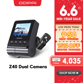 DDPAI Z40 Dash Cam 3K Dual Camera 1944p HD GPS Car Dashcam 140° 24 Hours Parking Monitor Dashcam