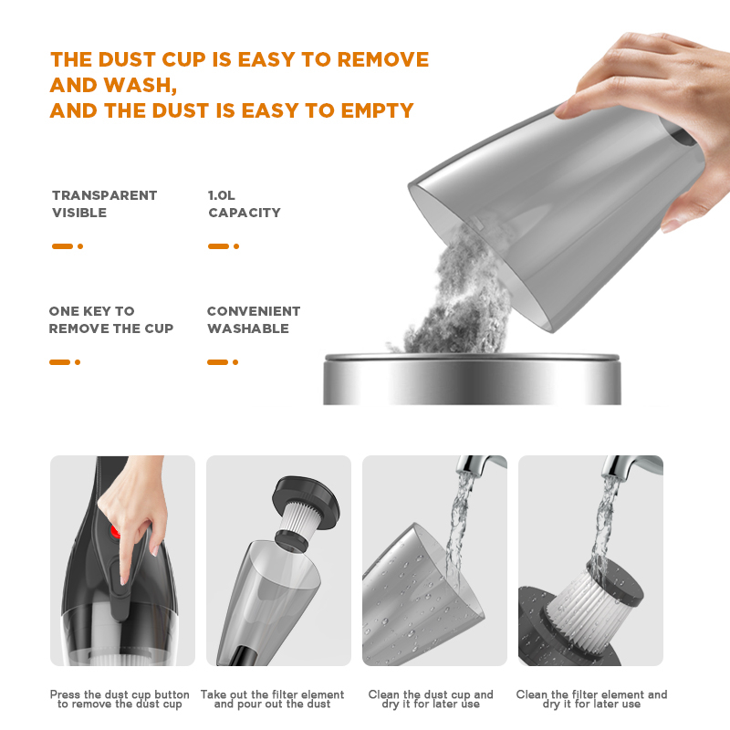 Dreepor Vacuum Strong Suction Vacuum Cleaner Household Handheld Cleaning Low Noise Cleaner - Image 8