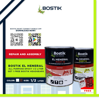 Buy 1 Bostik El Heneral All Purpose Epoxy 1/2 Liter Get 1 Free!! Bostik Headgears #1
