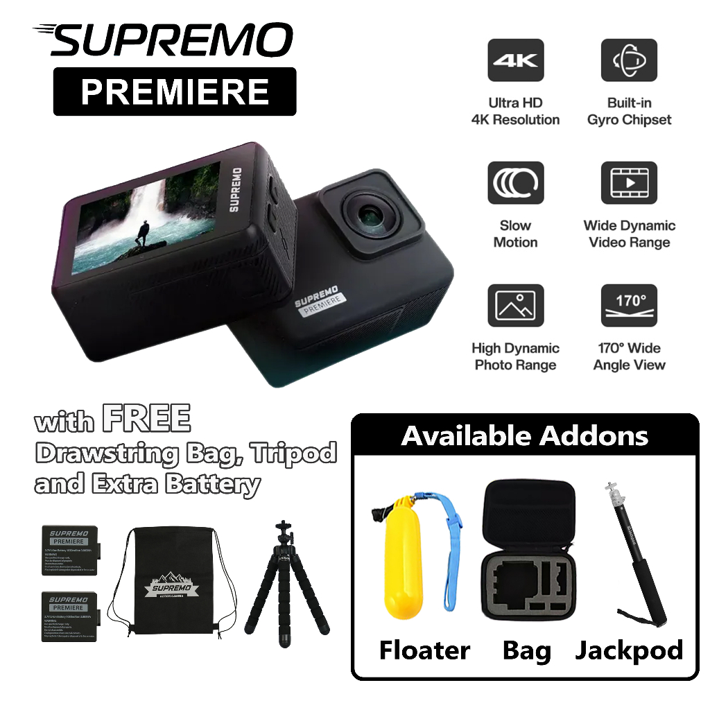 Supremo PREMIERE Ultra HD Action Camera