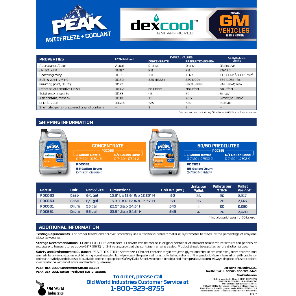 PEAK® DEXCOOL® Antifreeze Coolant, 49 OFF