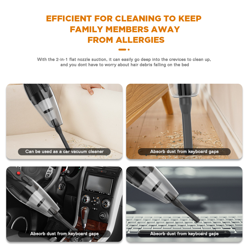 Dreepor Vacuum Strong Suction Vacuum Cleaner Household Handheld Cleaning Low Noise Cleaner - Image 6