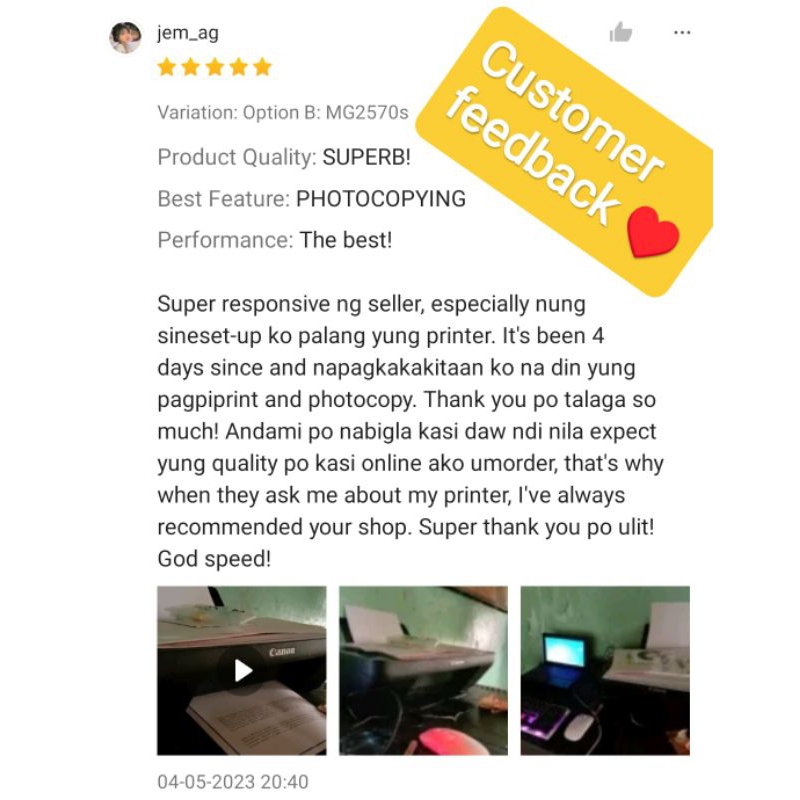 Canon Pixma Inktank Printer - TS207 MG2570s MG3070s Printer, Scanner, Copier, WIFI (CISS) - Image 8