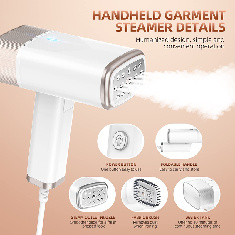 Yowxii Powerful Handheld Steamer Iron For Clothes Mini Flat Iron Garment Steamer Portable Plantsa - Image 2