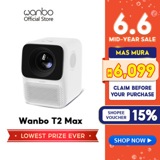 Official Wanbo T2 Max Projector 4K Decode HD Portable Android 9.0 Bluetooth Phone Mirror 3W Speaker