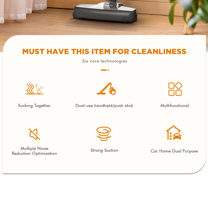 Dreepor Vacuum Strong Suction Vacuum Cleaner Household Handheld Cleaning Low Noise Cleaner - Image 2