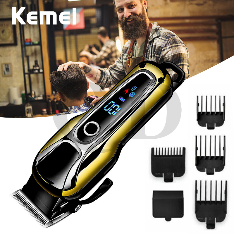 Fujicom Cordless Hair Trimmer Men’s Grooming Kit Haircut Machine for All Hair Type Adjustable Length Ceramic Blade Low Noise Combs for All