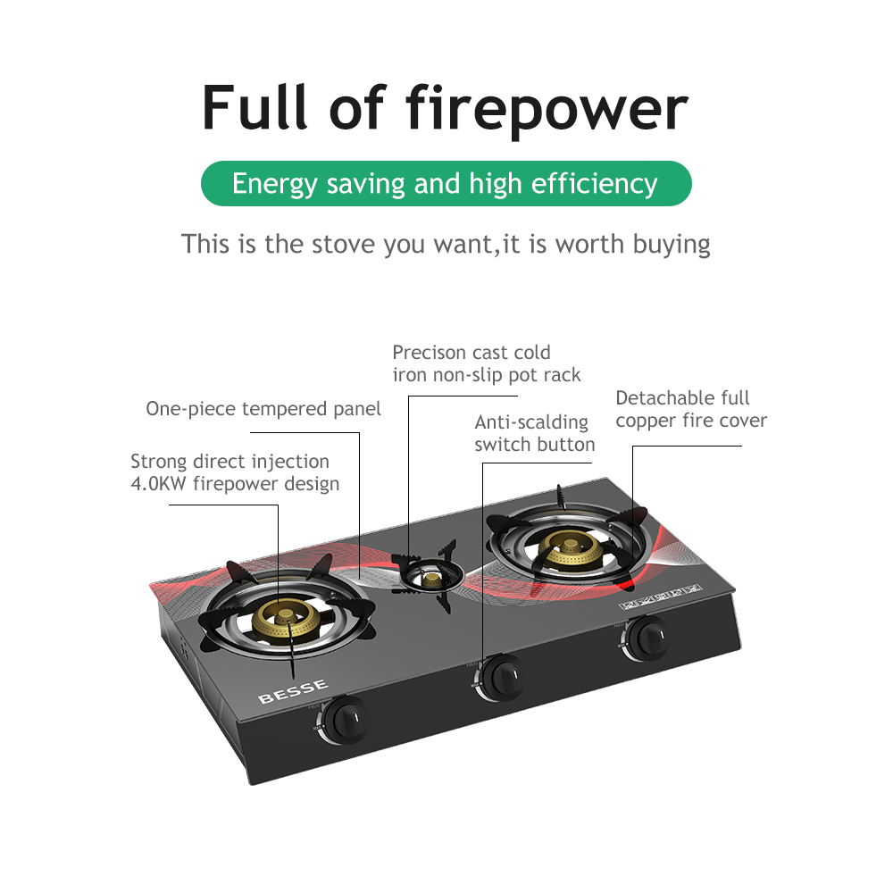 ICON Gas Stove Two Burner Infrared Gas Stove Double Standard 700X350X100mm - Image 6