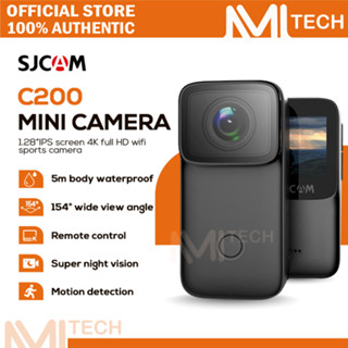 SJCAM C200 1.28”IPS Screen Mini Thumb Camera 4K 60FPS H.264 IMX335 16MP 2.4GHz WiFi 40M waterproof