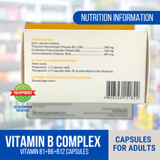 (Neurobion Forte Generic) Super B Vitamin B Complex /  B1 + B6 + B12 / 300mg / 100mg / 100mcg #3