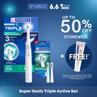 SPARKLE Super Sonic Triple Active Set (Triple Active Electronic Toothbrush and Refill) #1