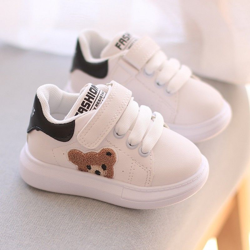 baby Kids Shoes Boys White Cartoon Design Sneakers Walking Sport Shoes - Image 5