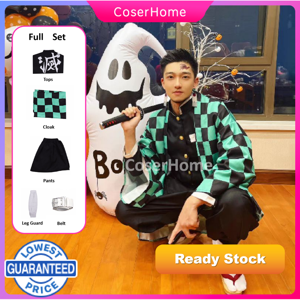 Tanjiro Costume Demon Slayer Costumes Tanjiro Cosplay Costume for men
