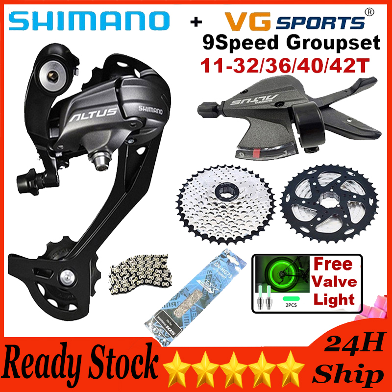 Shimano M370 Altus RD 9Speed Groupset VG Cassette 32/36/40/42T Shimano rd  shifter 9speed Chain Shopee Philippines