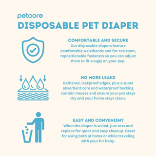 Disposable Dog Diapers Male Wraps and Female Diapers #4