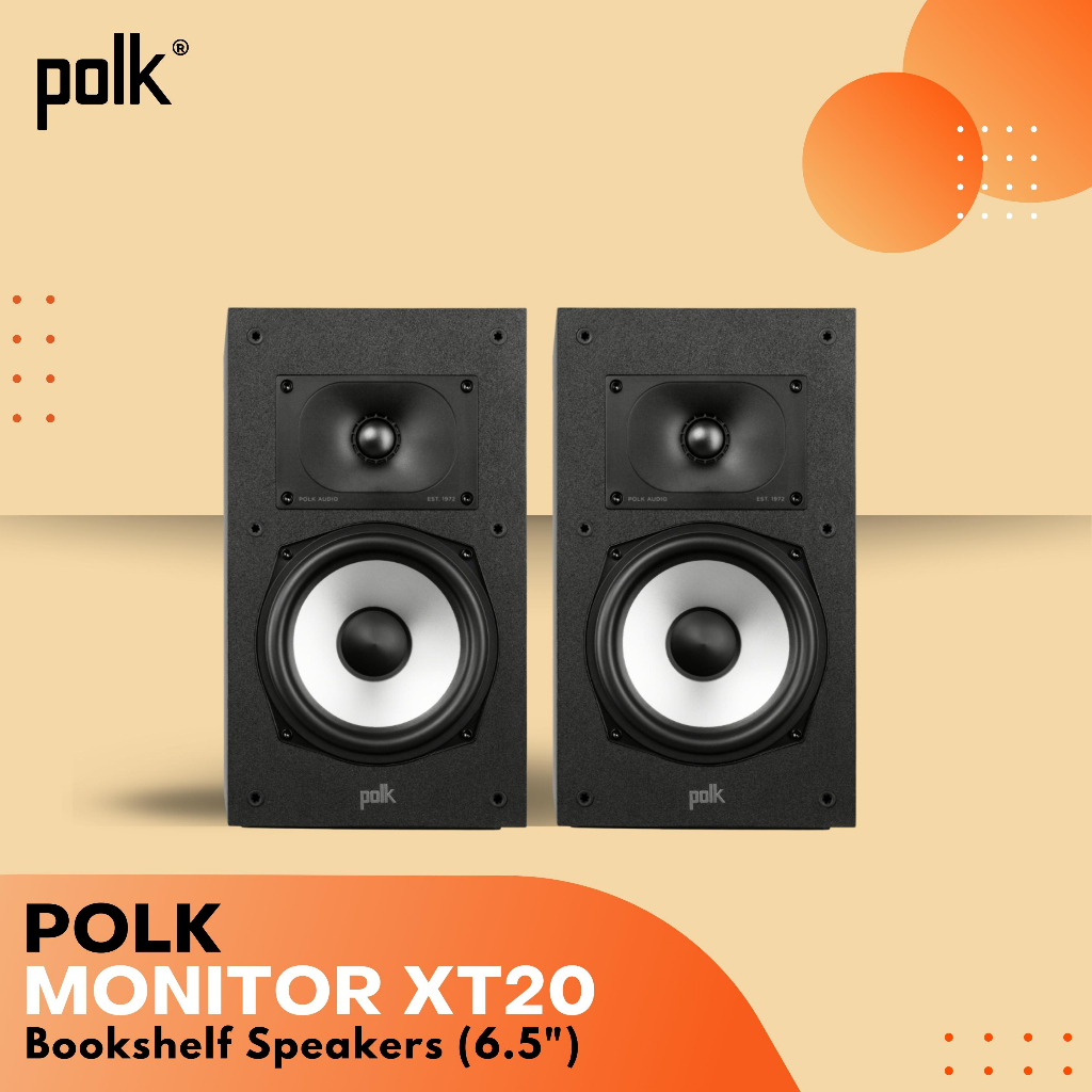 Polk Audio Monitor XT20 Bookshelf Speakers - Polk MXT20 bookshelf speakers