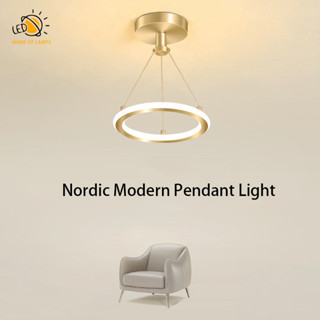 Chandelier Nordic Modern Pendant Light Gold Hanging Lamp for Cloakroom Dining Room Decorative Lights #1