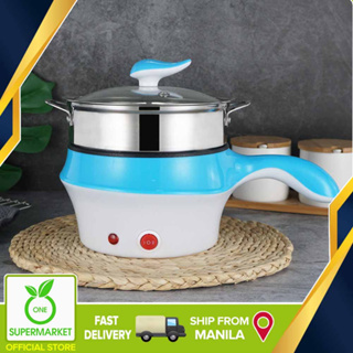 Double Layer Steamer Mini Electric Pot Pan Cooker AS655 Stainless or Non-Stick Coating Inside