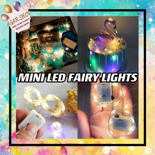 Agar.Shop 1Meter/2Meter LED Battery Mini LED Copper Wire String Fairy Lights Christmas Wedding/Party