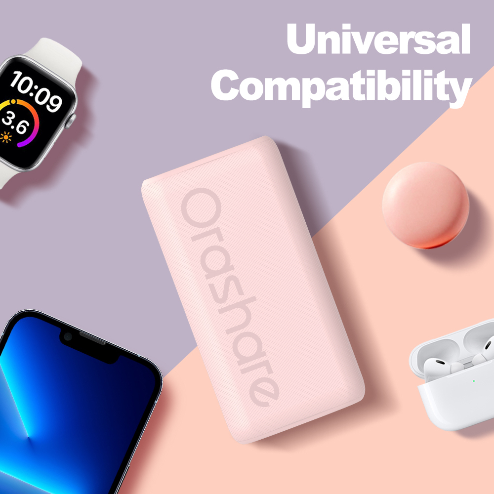 Orashare 20000mAh Powerbank PD20W Fast Charge Dual USB and Type C Output Stylish Original Power Bank - Image 6