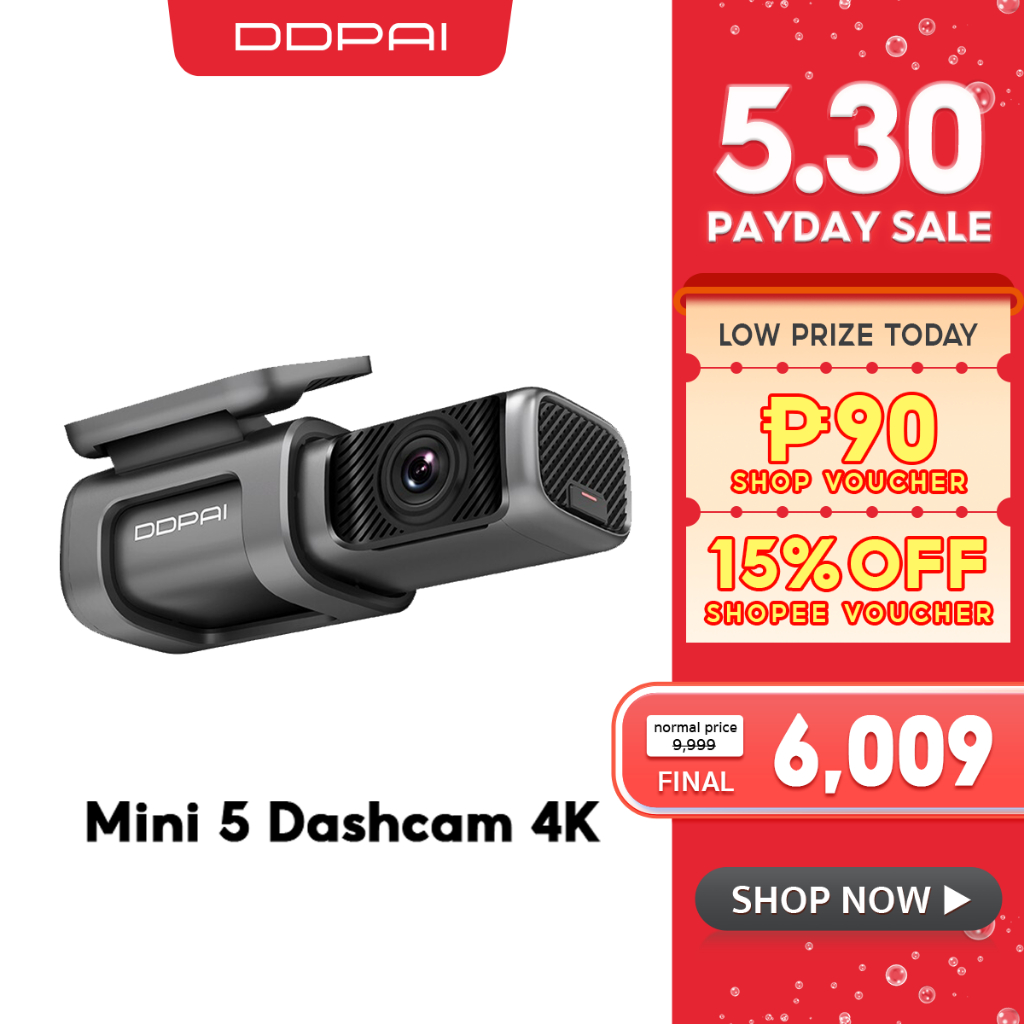 DDPAi Mini 5 UHD Built-In 64GB 5G Wifi Parking Monitor Dashcam 4K 2160P