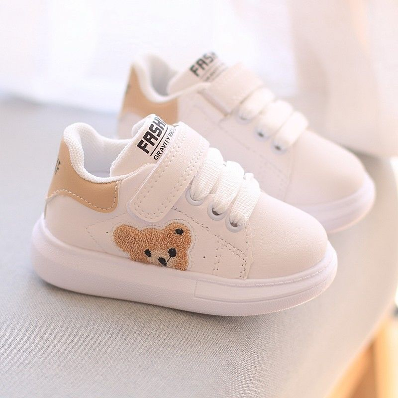 baby Kids Shoes Boys White Cartoon Design Sneakers Walking Sport Shoes - Image 2