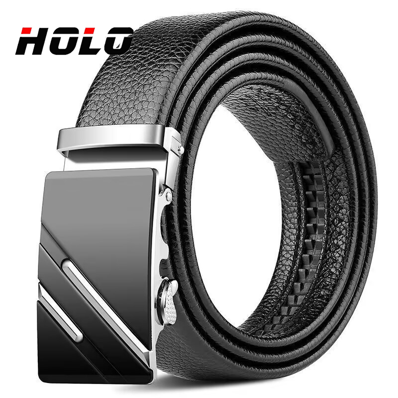 Black Bottom Automatic Buckle Belt Men's Belt High-end Business Men's Leather Casual Belt