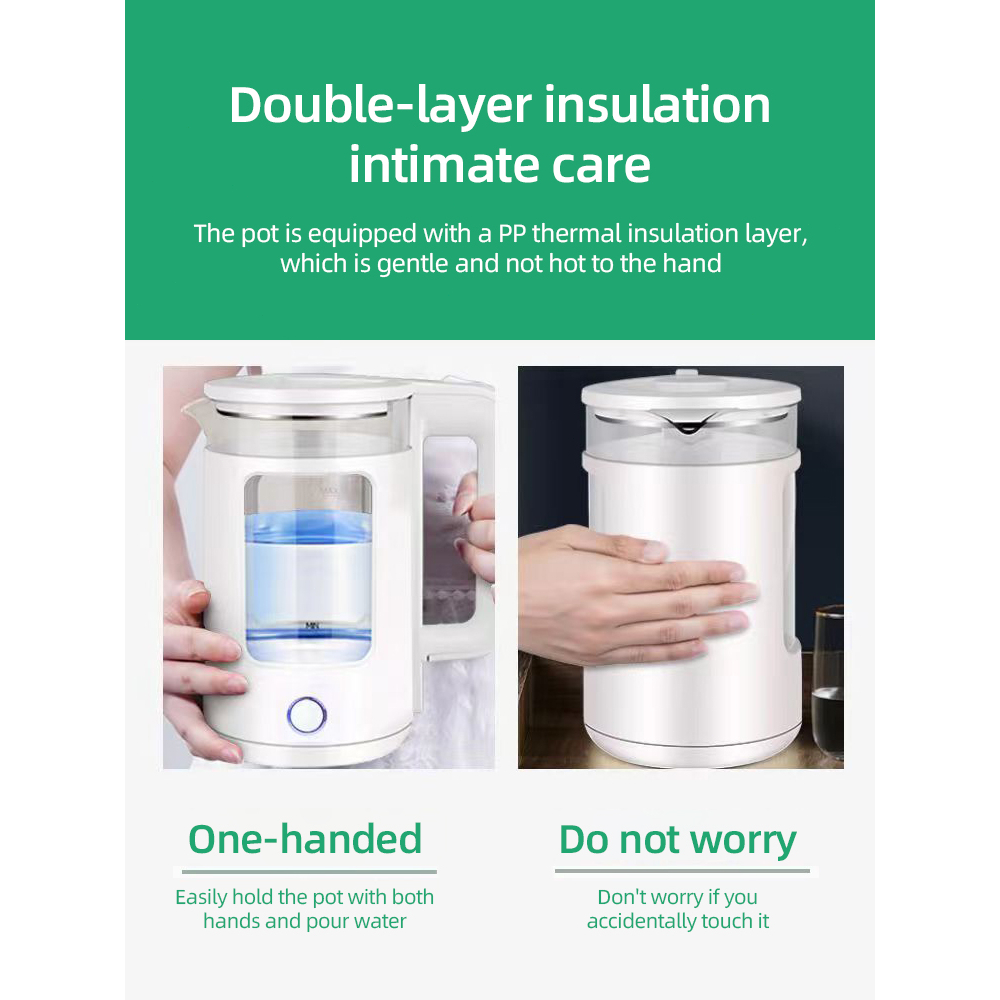 ICON Electric Kettle 1.8L-2.5L 2200w High Power Fast Heating Home Safety Auto-Off Glass water heater - Image 8