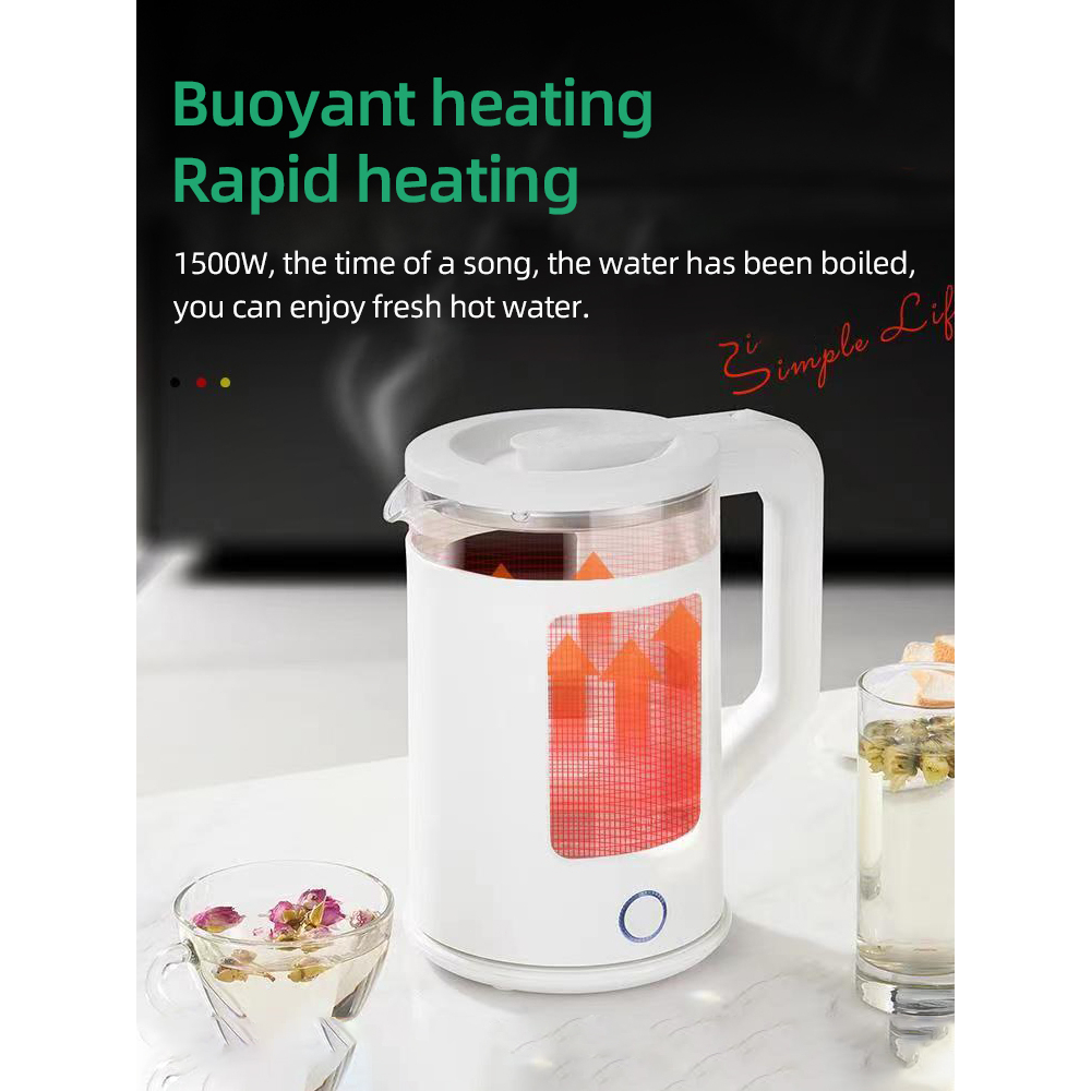 ICON Electric Kettle 1.8L-2.5L 2200w High Power Fast Heating Home Safety Auto-Off Glass water heater - Image 3