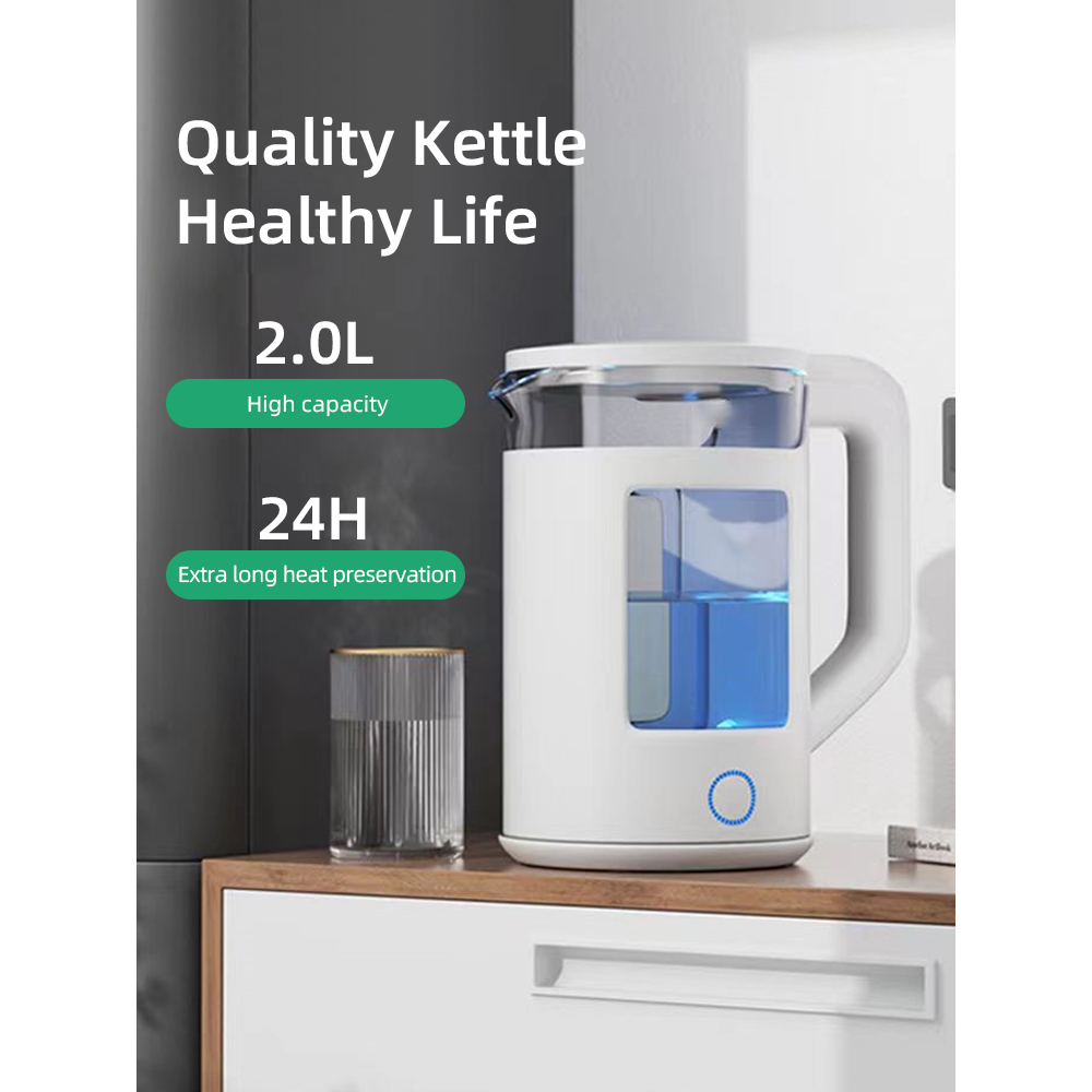 ICON Electric Kettle 1.8L-2.5L 2200w High Power Fast Heating Home Safety Auto-Off Glass water heater - Image 7