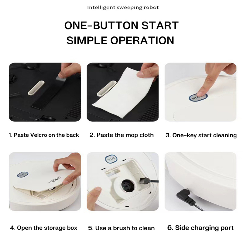 MINI Sweeping Machine Mopping Smart Automatic Cleaning Robot Sweeping Robot for Home Use Ultra-thin - Image 2