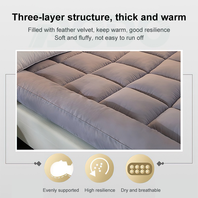 [50% OFF]Mattress  Velvet Bed Foldable 10cm Thick Tatami Topper Mattress Single/Queen/King Size - Image 7