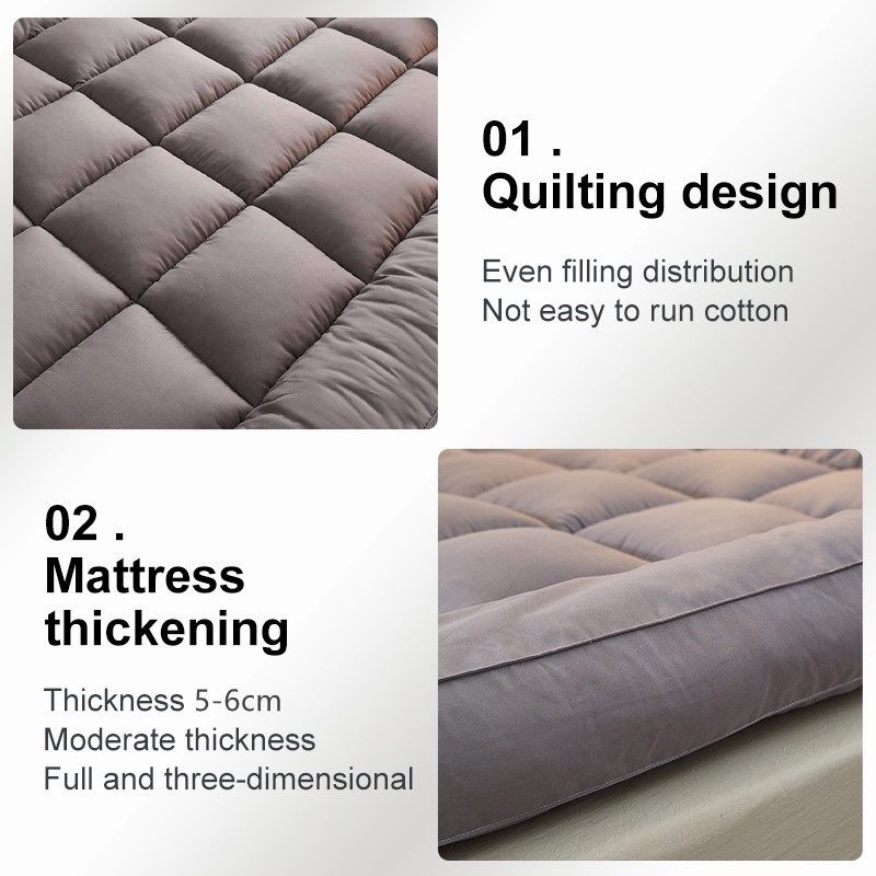 [50% OFF]Mattress  Velvet Bed Foldable 10cm Thick Tatami Topper Mattress Single/Queen/King Size - Image 5