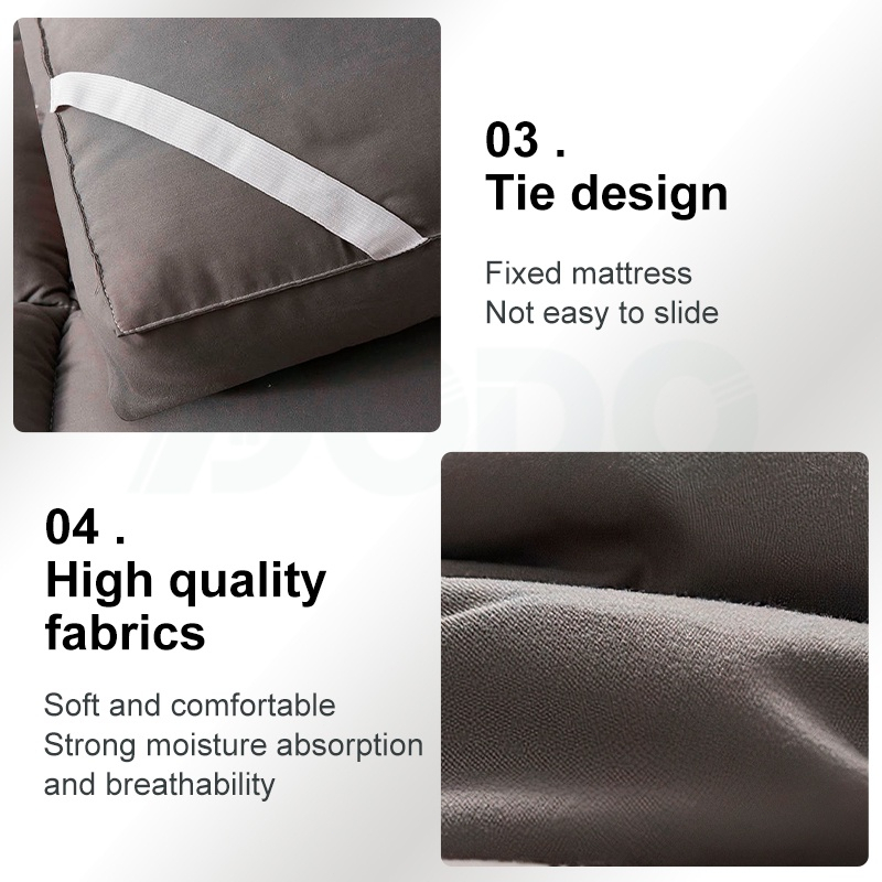 [50% OFF]Mattress  Velvet Bed Foldable 10cm Thick Tatami Topper Mattress Single/Queen/King Size - Image 6