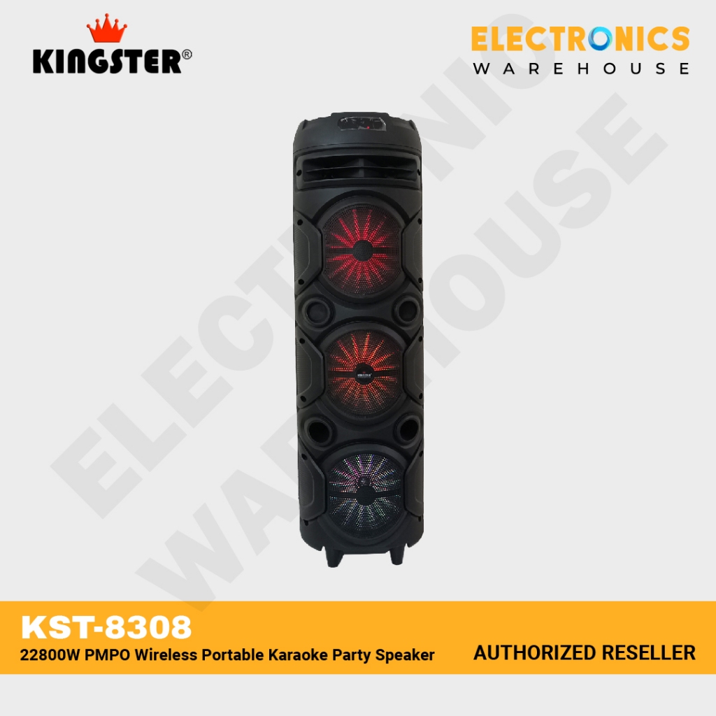 Kingster KST-8308 22800W PMPO New Version Wireless Portable Karaoke Party Speaker with Bluetooth - Image 2