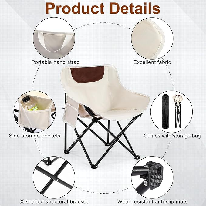 Camping Foldable Chair Buy 1 Take 1 Heavy Duty Arm Chair Outdoor and Indoor Use Folding Chair - Image 4