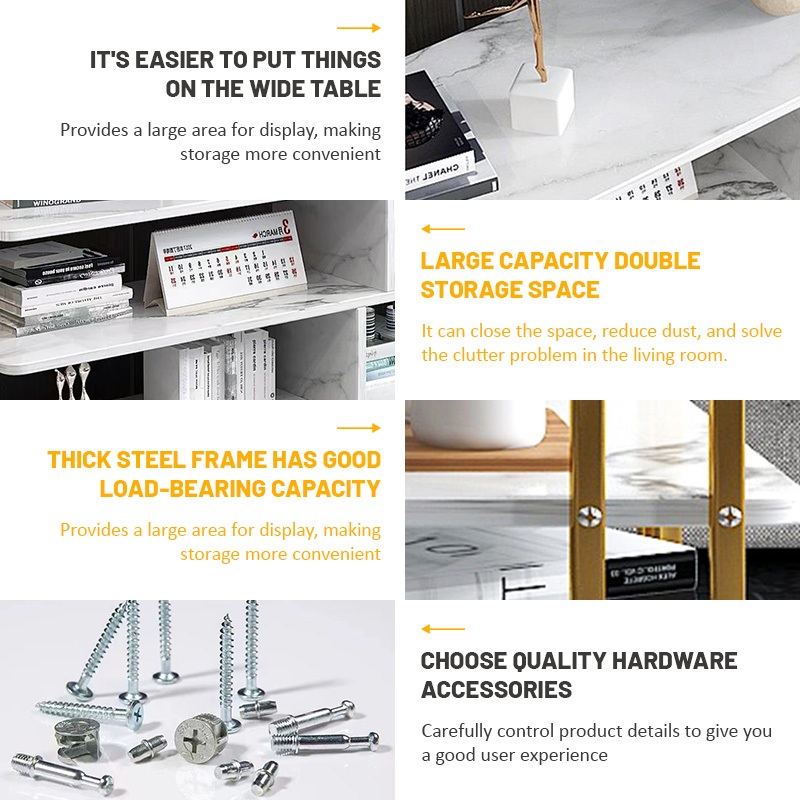 ✨COD✨TV Rack Cabinet TV Stand Table Furniture For Living Room With Multifunctional  Storage - Image 6