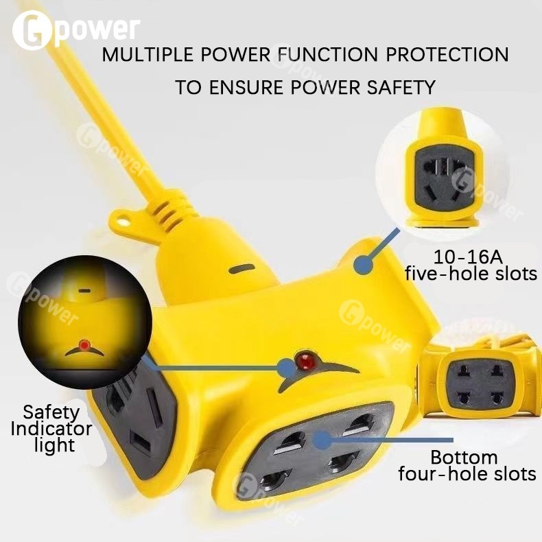 30M Extension Cord Socket Cable Extra long Plug in Strip Electric Vehicle Extension Wire With Switch - Image 3