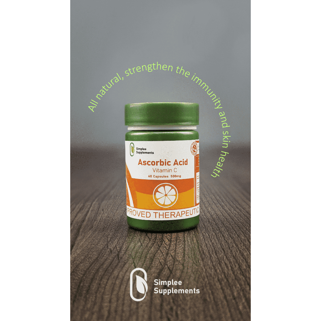 Simplee Ascorbic Acid – 500mg | 60 Capsules – Supports Immune Health, Skin Brightness & Defense — view 7