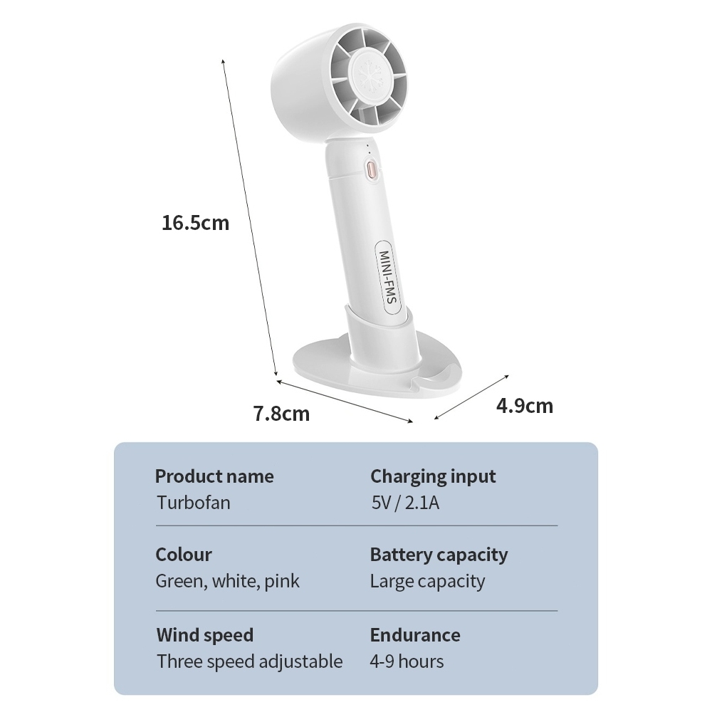T10 Mini Fan USB Rechargeable Portable Handheld Turbo Fan Adjustable A8 Small Powerful Wind Cool Fan - Image 6