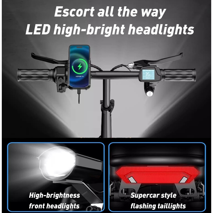 Electric bike for adult foldable Two Wheels e bike 48V12A 14 inch Multiple shock absorbers ABS brake - Image 8