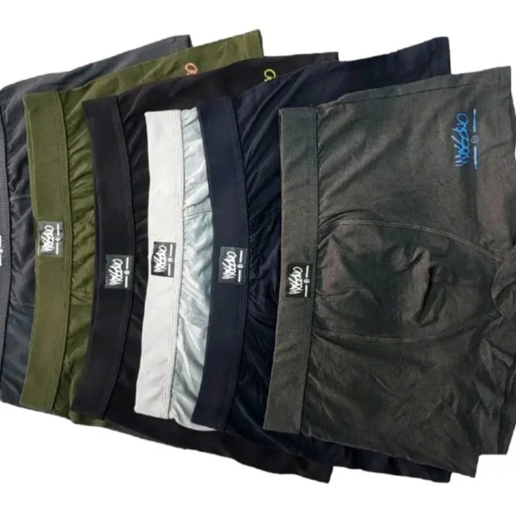 COD Men's Cotton Solid Color Boxer Briefs 6/12pcs(Brand Random) - Image 4